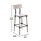 Flash Furniture Jackson Commercial Grade Rustic Antique White Industrial Wood Dining Barstool, 4PK 4-XU-DG-W0236B-ANTWHT-GG - alternate 7